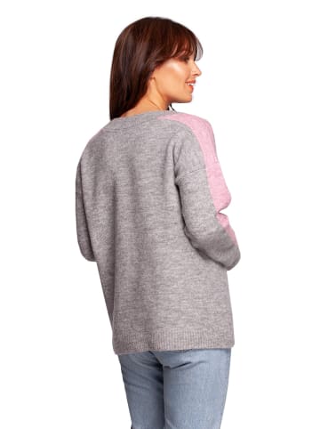 Be Wear Sweter w kolorze szarym