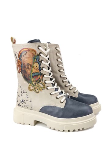 Goby Boots beige/donkerblauw
