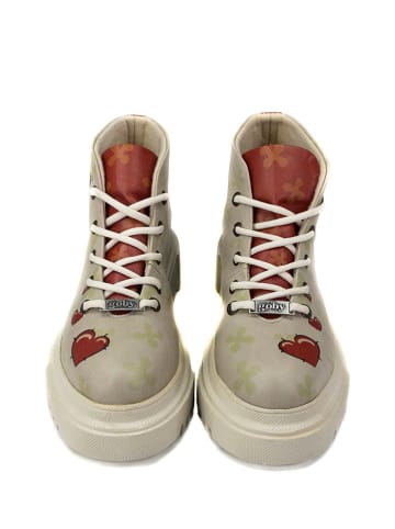 Goby Schnürschuhe in Beige/ Bunt