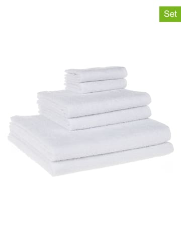 avance 6-delige handdoekenset wit