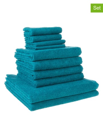 avance 10-delige handdoekenset turquoise
