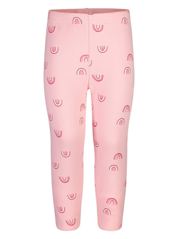 happy girls by Eisend Legginsy termiczne w kolorze jasnoróżowym ze wzorem