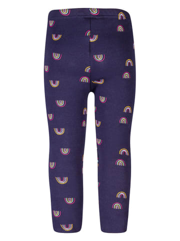 happy girls by Eisend Legginsy termiczne w kolorze granatowym ze wzorem