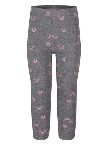 happy girls by Eisend Legginsy termiczne w kolorze szarym ze wzorem