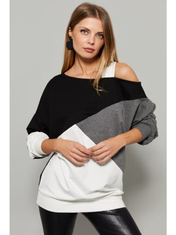 Milan Kiss Sweatshirt crème/grijs/zwart