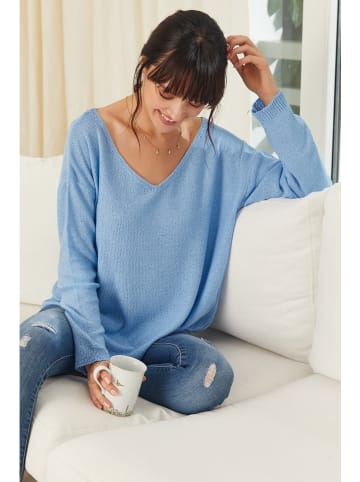 Milan Kiss Pullover in Hellblau