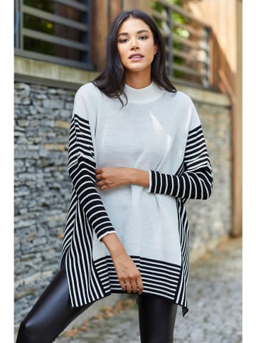 Milan Kiss Poncho crème/zwart
