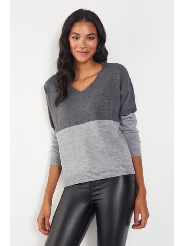 Milan Kiss Pullover in Grau/ Anthrazit