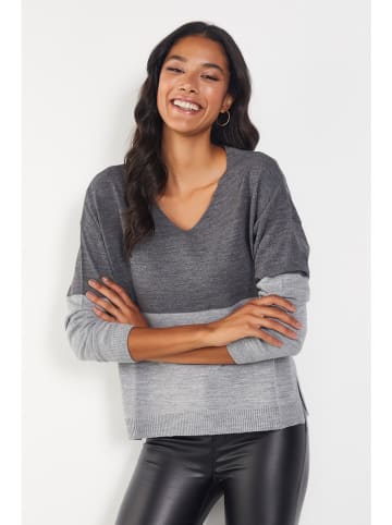 Milan Kiss Pullover in Grau/ Anthrazit