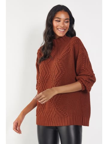 Milan Kiss Sweter w kolorze karmelowym