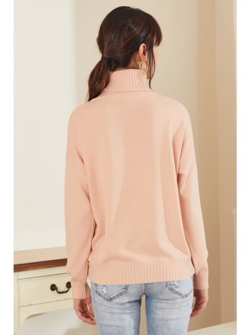 Milan Kiss Sweter w kolorze jasnoróżowym