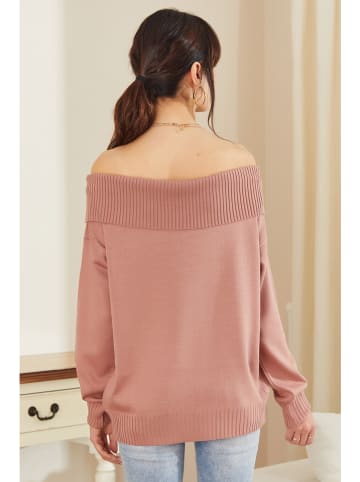 Milan Kiss Sweter w kolorze jasnoróżowym