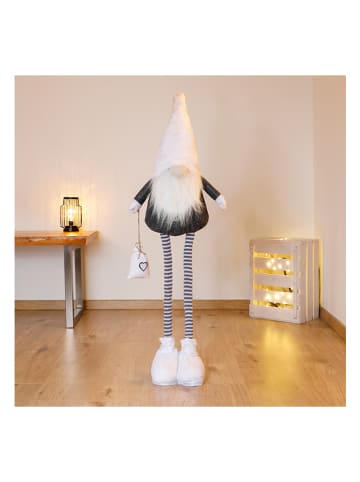 Profiline Dekofigur "Weihnachtswichtel" in Anthrazit/ Weiß - (H)125 cm