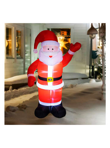 Profiline Opblaasbaar ledfiguur "Santa Claus" rood - (B)180 cm