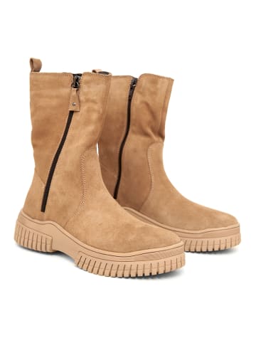 Mia Loé Leren boots beige