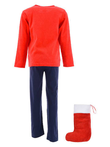 Disney Mickey Mouse 2-delige set: pyjama en kerstkous "Mickey" rood/donkerblauw