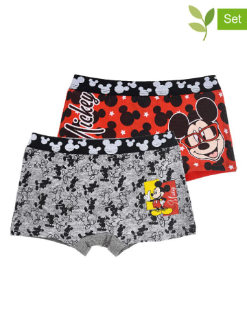 Disney Mickey Mouse 2-delige set: boxershorts "Mickey" grijs/rood