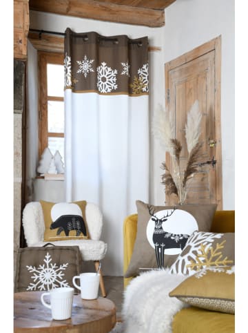 STOF France Kussen "Estrella" lichtbruin - (L)40 x (B)40 cm