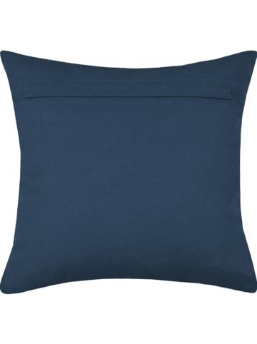 STOF France Kussen "Houston" donkerblauw/grijs - (L)40 x (B)40 cm