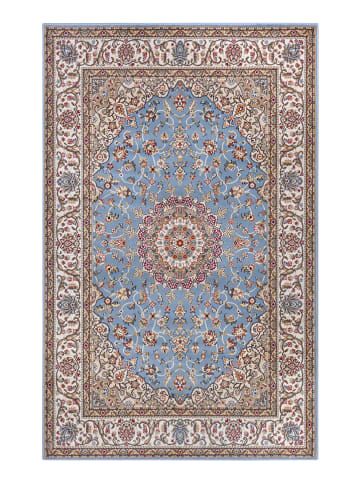 Nouristan Laagpolig tapijt "Zuhr" beige/lichtblauw