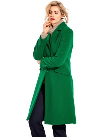 Heine Wełniany płaszcz w kolorze zielonym