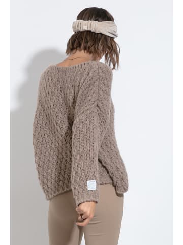 fobya Sweter w kolorze jasnobrązowym
