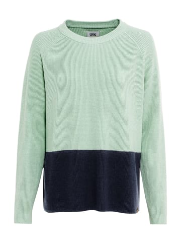 Camel Active Pullover in Mint/ Dunkelblau