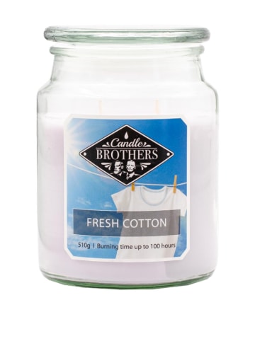 Candle Brothers Duftkerze "Fresh Cotton" in Grau - 510 g