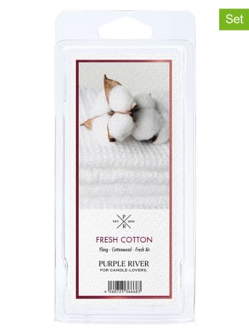 Purple River 4-delige set: geurwas "Fresh Cotton" - 4x 50 g