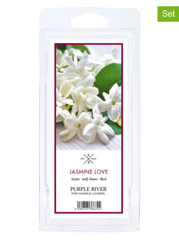 Purple River 4er-Set: Duftwachs "Jasmine Love" - 4x 50 g