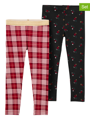 carter's 2-delige set: leggings rood/zwart