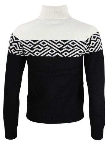 Peak Mountain Sweter "Akar" w kolorze biało-czarnym