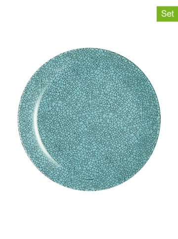 Luminarc 6-delige set: dessertborden "Icy" turquoise - Ø 20,5 cm