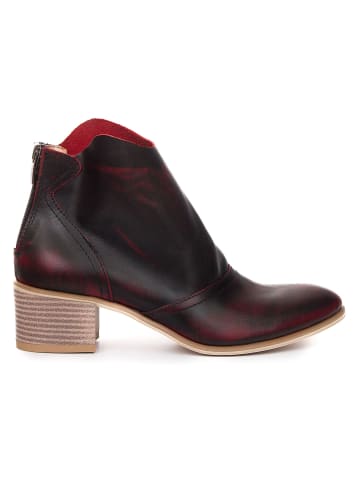 Zapato Leren enkelboots zwart/rood