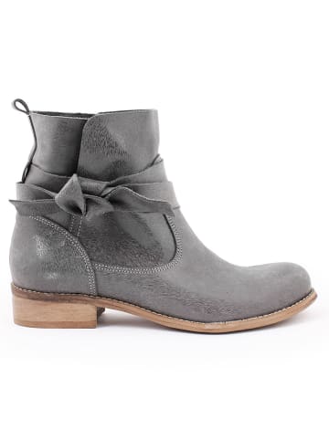Zapato Leder-Stiefeletten in Grau