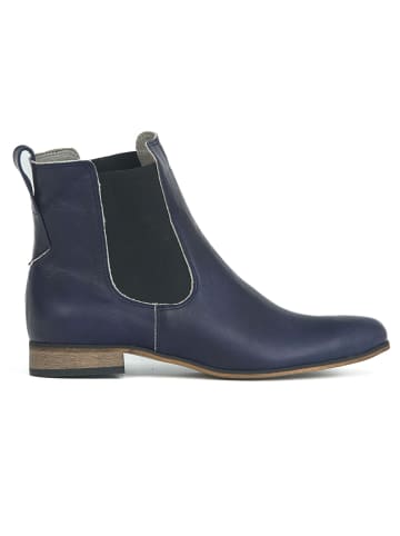 Zapato Skórzane sztyblety w kolorze granatowym