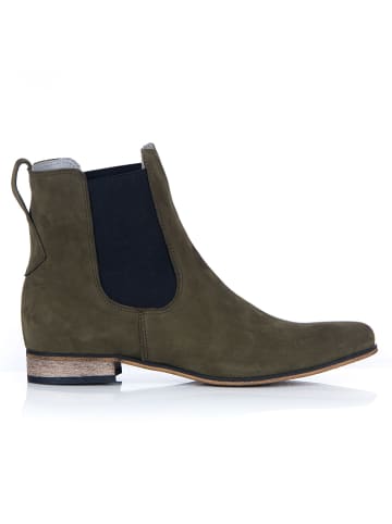 Zapato Skórzane sztyblety w kolorze khaki