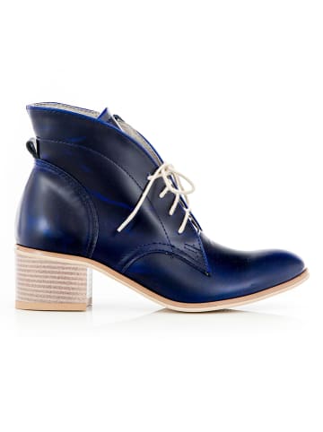 Zapato Leder-Ankle-Boots in Blau