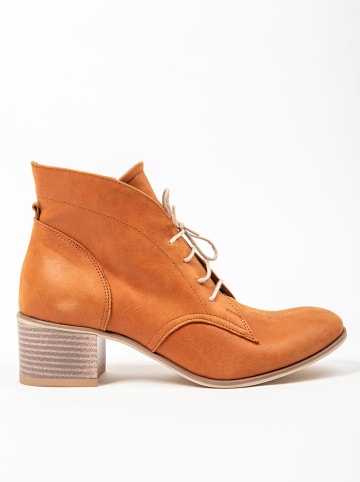 Zapato Leder-Ankle-Boots in Hellbraun