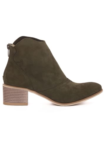 Zapato Skórzane botki w kolorze khaki