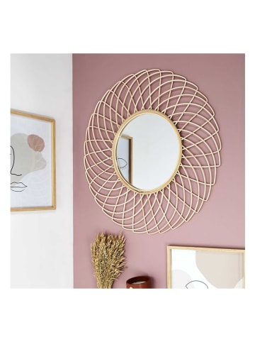 Ethnical Life Wandspiegel goudkleurig - Ø 90 cm