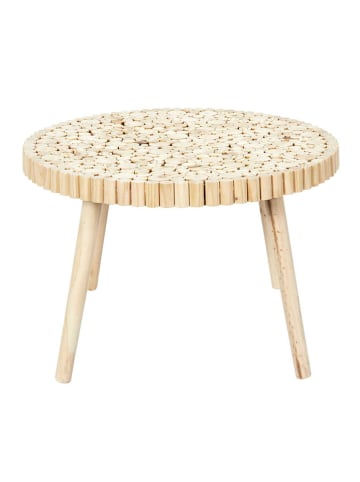 Ethnical Life Couchtisch "Gigogne" in Natur - (H)40 x Ø 60 cm