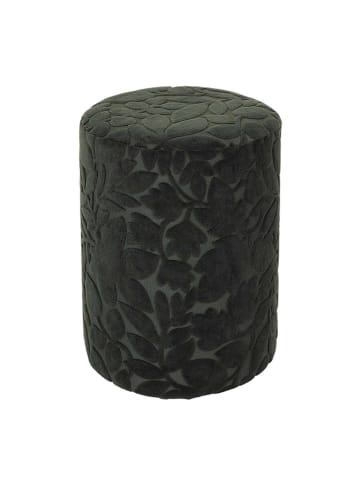 Ethnical Life Puf "Leaf" w kolorze ciemnozielonym - wys. 36 x Ø 28 cm