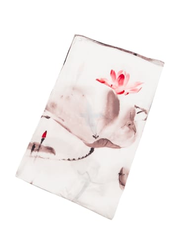 Made in Silk Zijden sjaal rosé/wit - (L)190 x (B)110 cm
