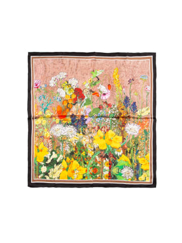 Made in Silk Zijden sjaal meerkleurig/zwart - (L)90 x (B)90 cm