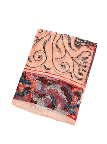 Made in Silk Jedwabny szal w kolorze brzoskwiniowym - 190 x 110 cm