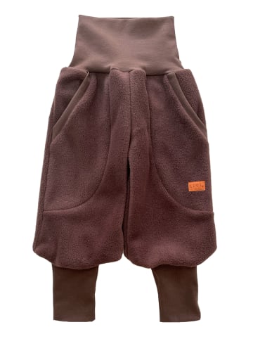 LiVi Fleece-Streetjogger in Braun