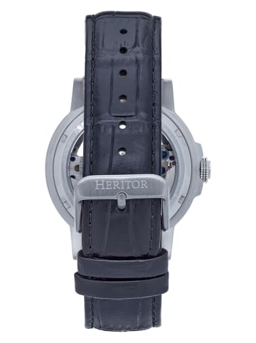 Heritor Automatikuhr "Davies" in Schwarz/ Silber