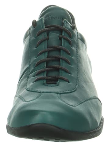 Think! Skórzane trzewiki "Spuat" w kolorze ciemnozielonym