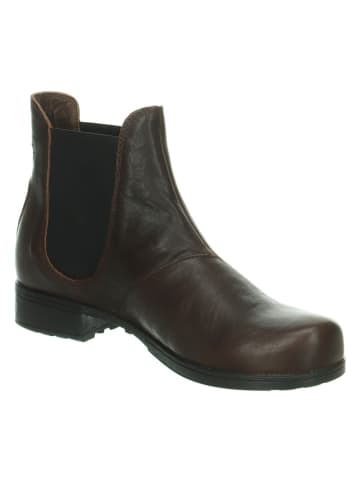 Think! Leren chelseaboots "Denk!" bruin